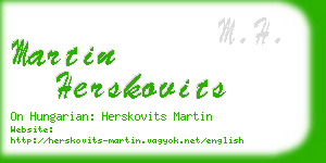 martin herskovits business card